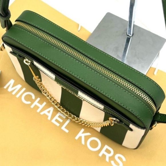 Michael Kors Large EW Crossbody Bag Fern Green Multi - Picture 5 of 8